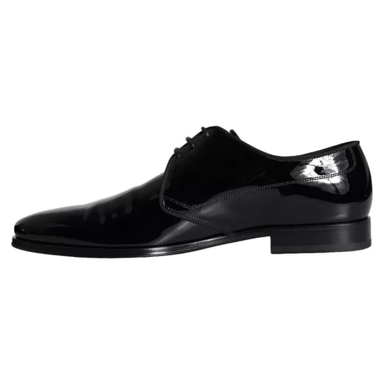Dolce & Gabbana Zwarte Kalfsleren Derby Heren Dresschoenen - Image 6