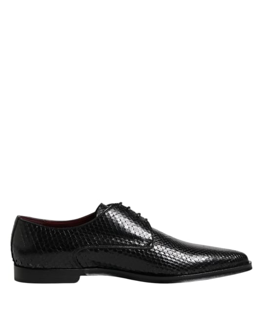 Dolce & Gabbana Zwarte Leren Veterschoenen Heren Derby Shoes - Image 1