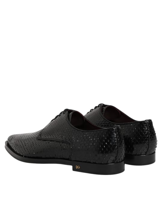 Dolce & Gabbana Zwarte Leren Veterschoenen Heren Derby Shoes - Image 5