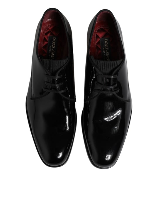 Dolce & Gabbana Zwarte Leren Veterschoenen voor Mannen Derby Formeel - Image 3