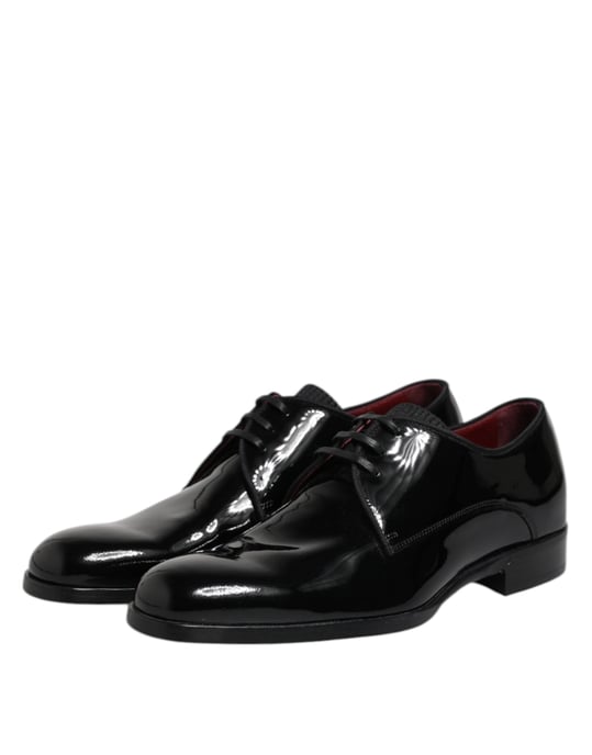Dolce & Gabbana Zwarte Leren Veterschoenen voor Mannen Derby Formeel - Image 4