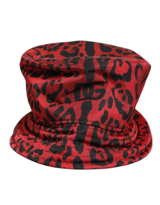 Dolce & Gabbana Rood Zwart Nylon Levenslijn Leeuwprint Hoed Muts voor Mannen - Image 2