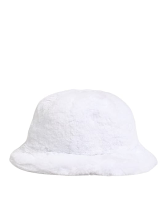 Dolce & Gabbana Witte Modacryl Vacht Bucket Muts Hoed - Image 4