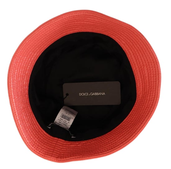 Dolce & Gabbana Persikoquiltad Konstläder Dams Bucket Hat - Image 4