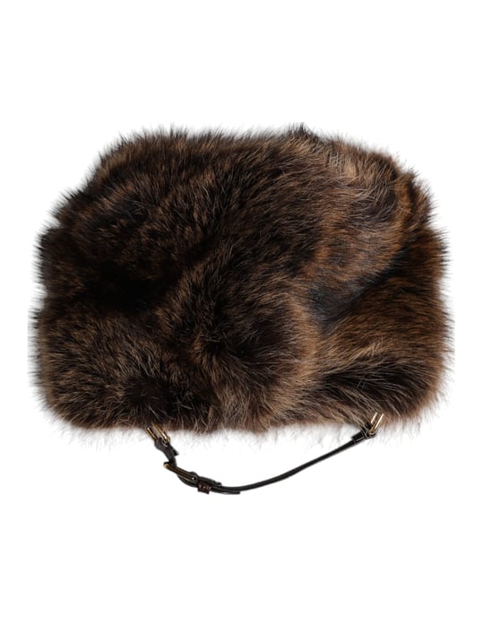 Dolce & Gabbana Bruin Bont Vrouwen Bucket Hat - Image 3