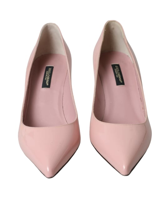 Dolce & Gabbana Lichtroze Patenteren Leren Hakken Pumps Schoenen - Image 2