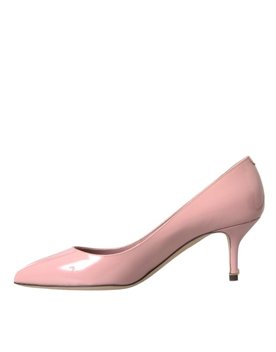 Dolce & Gabbana Lichtroze Patenteren Leren Hakken Pumps Schoenen - Image 5
