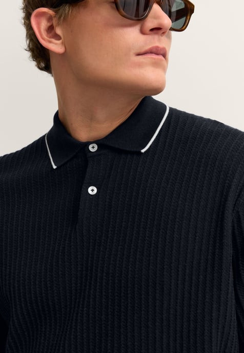 Bugatti Herren Polo shirt gebreid in regular fit - Image 4