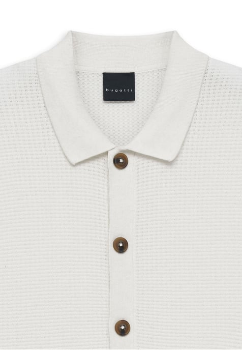 Bugatti Herren Gebreide polo regular fit van katoenmix - Image 2