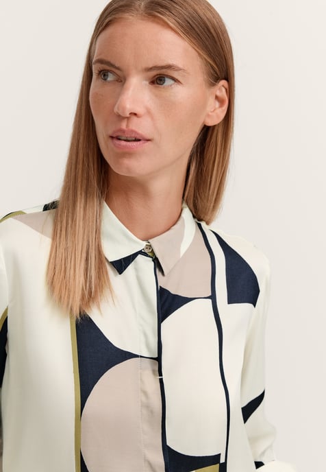 Bugatti Damen Overhemdblouse met verborgen knoopsluiting - Image 4