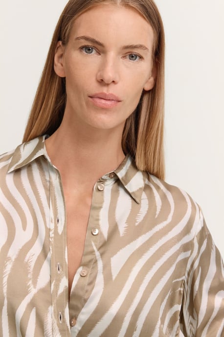 Bugatti Damen Bedrukte overhemdblouse van viscose - Image 4