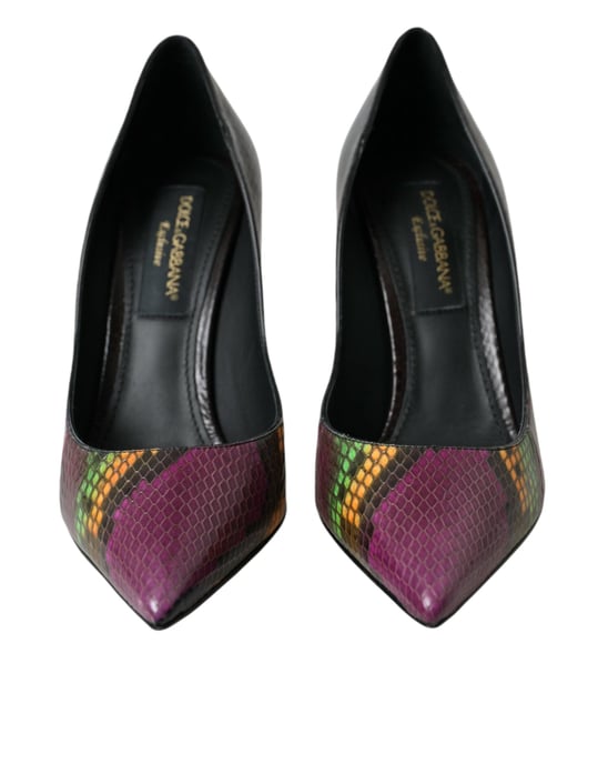 Dolce & Gabbana Multicolor Exotische Leren Hakken Pumps Schoenen - Image 2