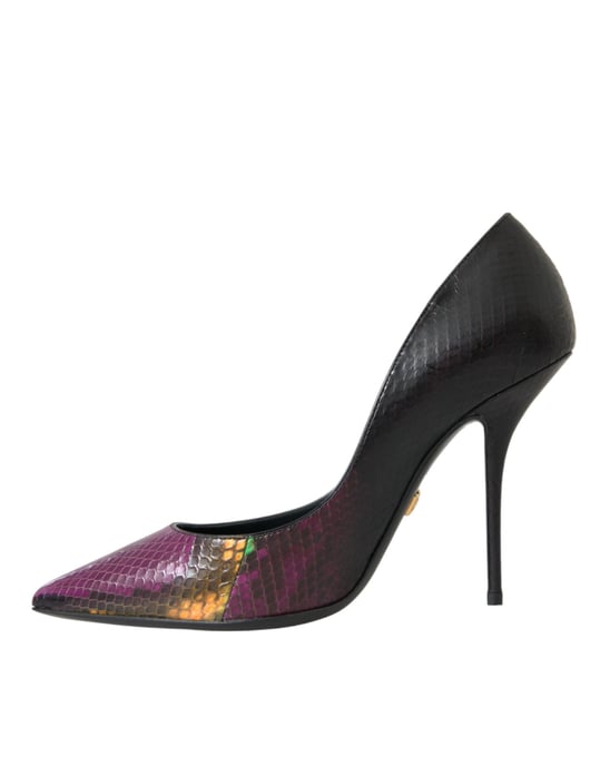 Dolce & Gabbana Multicolor Exotische Leren Hakken Pumps Schoenen - Image 5