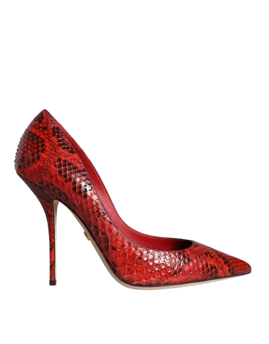 Dolce & Gabbana Rode Leren Stiletto Hakken Pumps Schoenen - Image 1