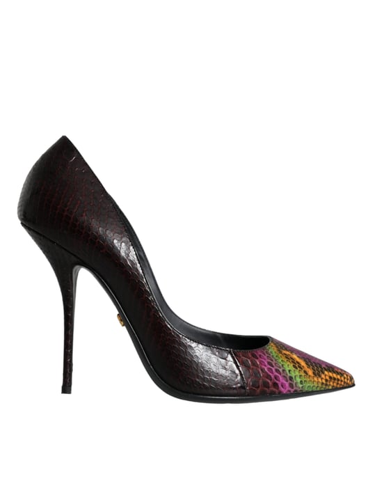 Dolce & Gabbana Multicolor Exotische Leren Hakken Pumps Schoenen - Image 1