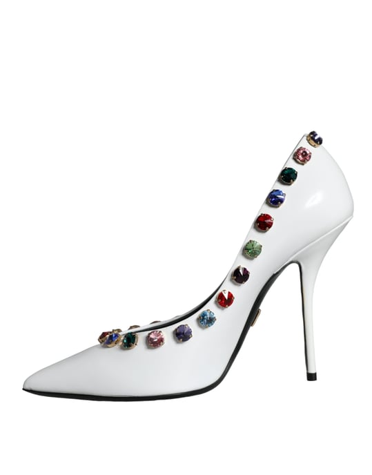 Dolce & Gabbana Vita Kristall Läder Högklackade Pumps Skor - Image 5