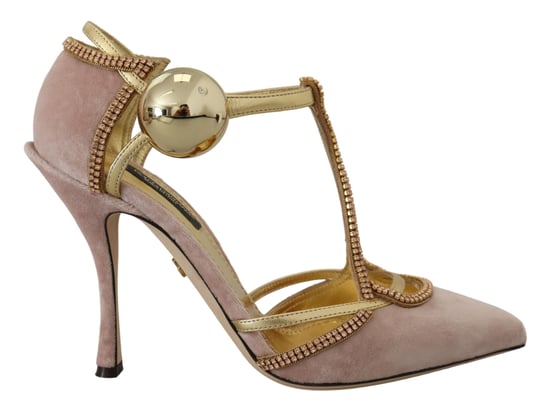 Dolce & Gabbana Pink Crystal T-rem Klackskor - Image 1