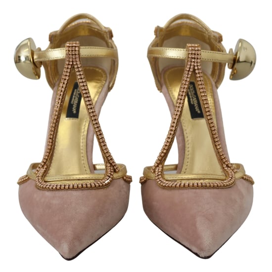 Dolce & Gabbana Pink Crystal T-rem Klackskor - Image 2