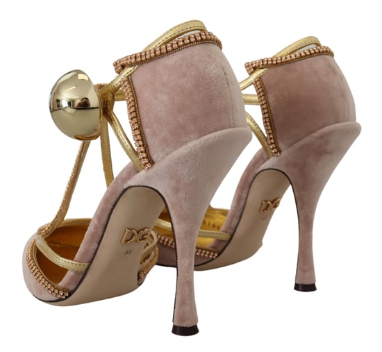 Dolce & Gabbana Pink Crystal T-rem Klackskor - Image 4