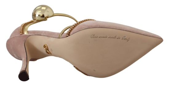 Dolce & Gabbana Pink Crystal T-rem Klackskor - Image 6