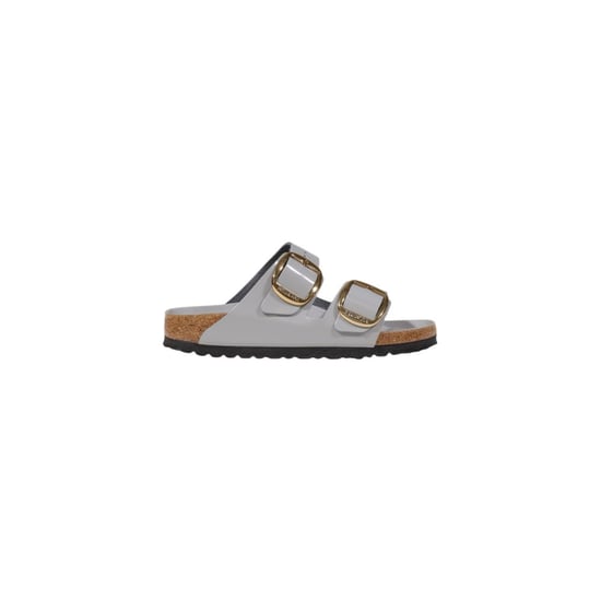 Birkenstock Grijze Leren Slippers - Image 1