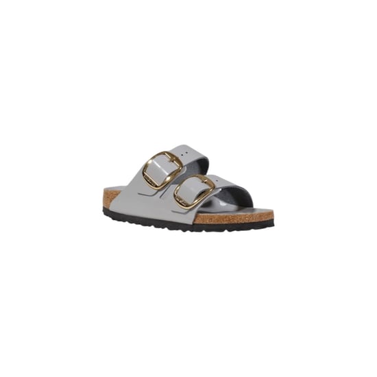 Birkenstock Grijze Leren Slippers - Image 2