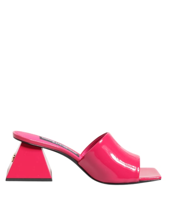 Dolce & Gabbana Roze Open Teen Blockhak Muilen Sandalen Schoenen - Image 2