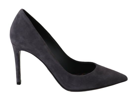 Dolce & Gabbana Gray Suede Leather Stiletto Shoes Heels - Image 1