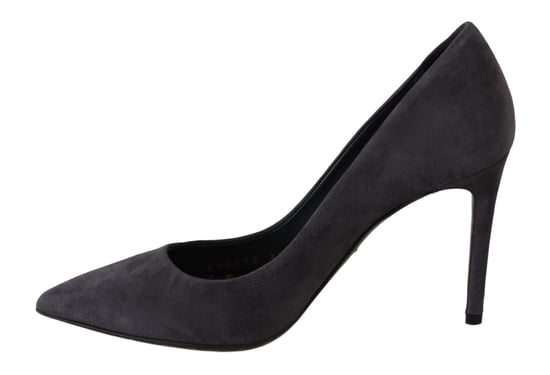 Dolce & Gabbana Gray Suede Leather Stiletto Shoes Heels - Image 6