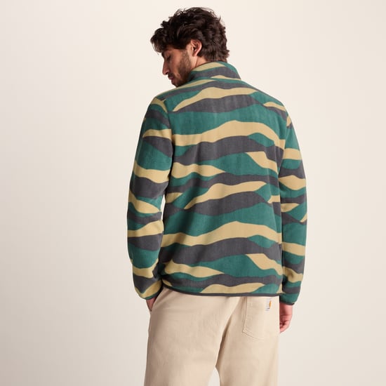 Miles Mens Microfleece Jacket - Sand Landscape Print - Image 2