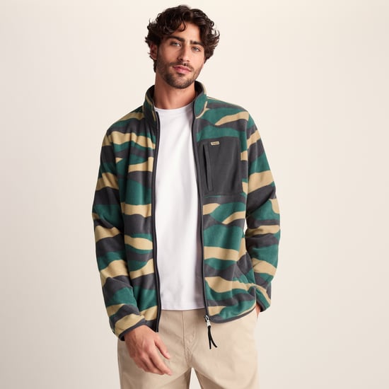 Miles Mens Microfleece Jacket - Sand Landscape Print - Image 3