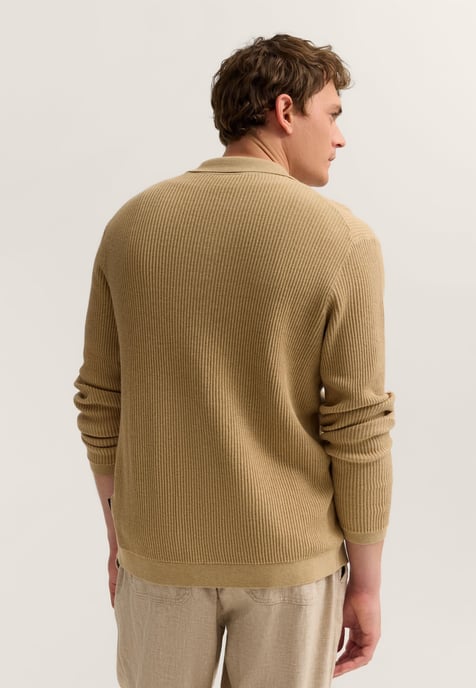 Bugatti Herren Gebreid vest met knoopsluiting en polokraag - Image 2