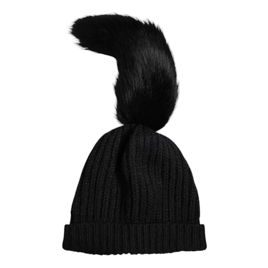 Dolce & Gabbana Zwarte Acrylaat Gebreide Bont Winter Beanie Hoed - Image 3