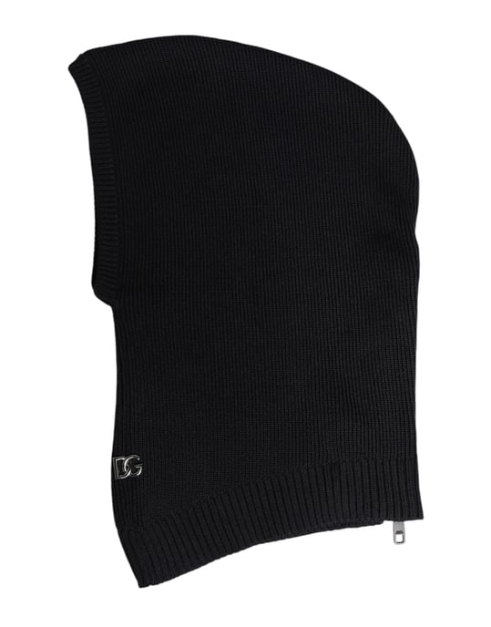Dolce & Gabbana Svart Ull Huvudduk Balaclava Mössa - Image 2