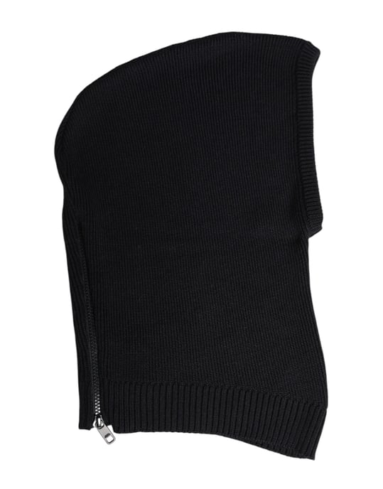 Dolce & Gabbana Svart Ull Huvudduk Balaclava Mössa - Image 3