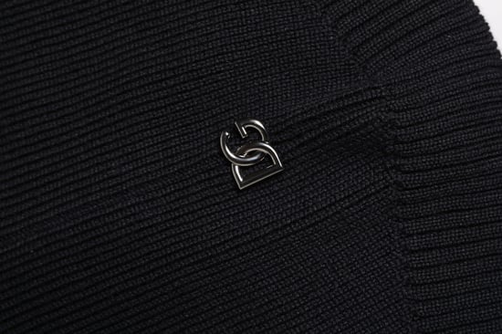 Dolce & Gabbana Svart Ull Huvudduk Balaclava Mössa - Image 6