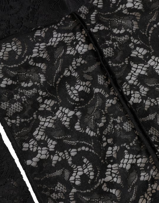 Dolce & Gabbana Zwarte Bloemenkant Hoofddoek Hoed - Image 3