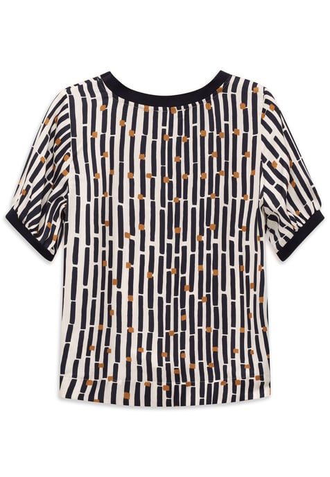 Bugatti Damen Blouse met korte mouwen en grafische print van 100% viscose - Image 2