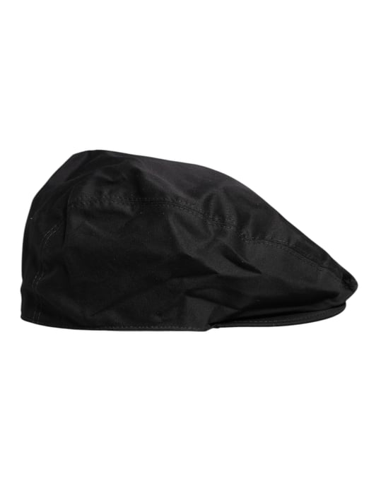 Dolce & Gabbana Black Cotton Newsboy Capello Cabbie Hat - Image 4