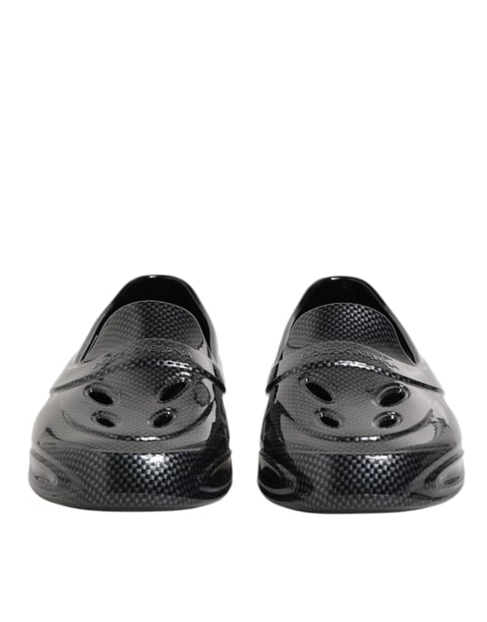 Dolce & Gabbana Zwarte Rubber Slippers Lage Sneakers Schoenen - Image 3