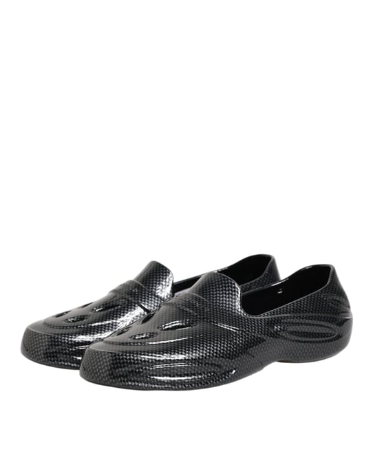 Dolce & Gabbana Zwarte Rubber Slippers Lage Sneakers Schoenen - Image 5