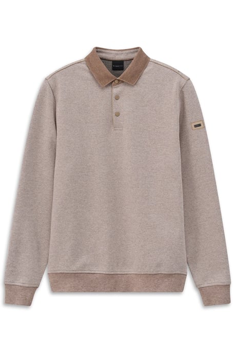 Bugatti Herren Sweatpoloshirt met drukknopen - Image 3
