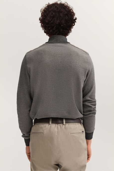 Bugatti Herren Sweat-trui in materiaalmix Modern Fit - Image 2