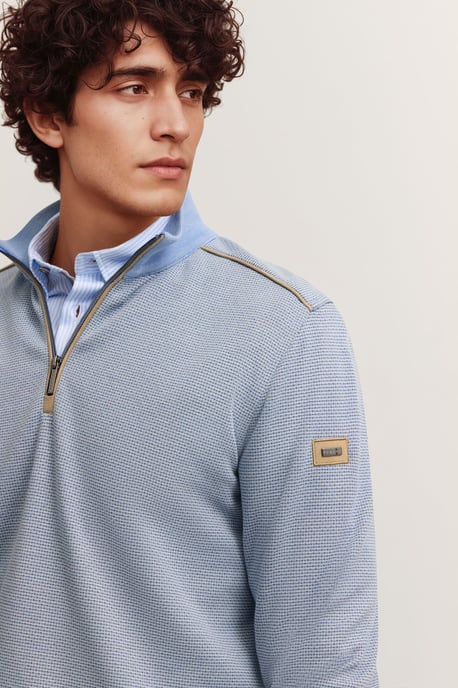 Bugatti Herren Sweat-trui in materiaalmix Modern Fit - Image 4