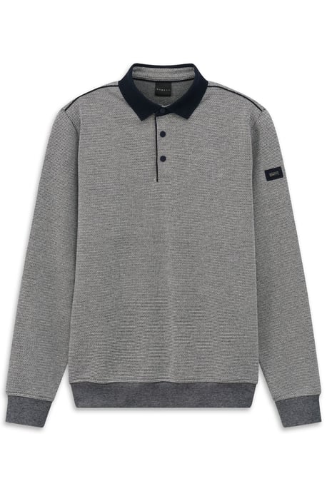 Bugatti Herren Sweatpoloshirt met drukknopen - Image 1