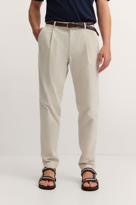 Bugatti Herren Broek met bandplooien van luxe Pima-katoen, fijn corduroy - Image 1