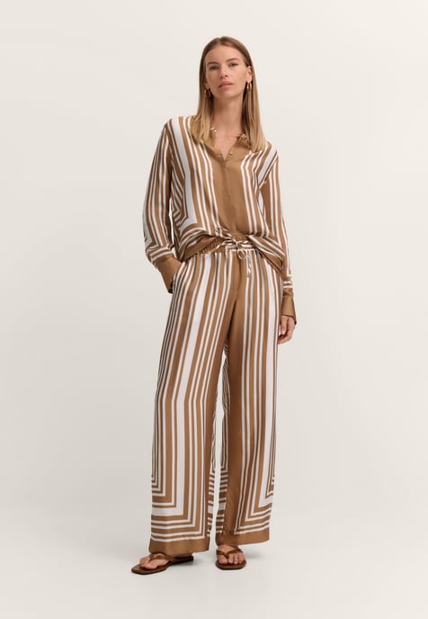Bugatti Damen Vrijetijdsbroek met grafische print van viscose - Image 4