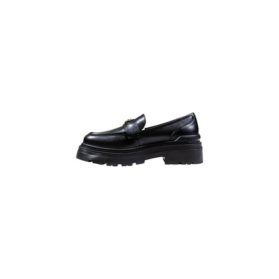 PINKO Zwarte Leren Platform Hakken - Image 3