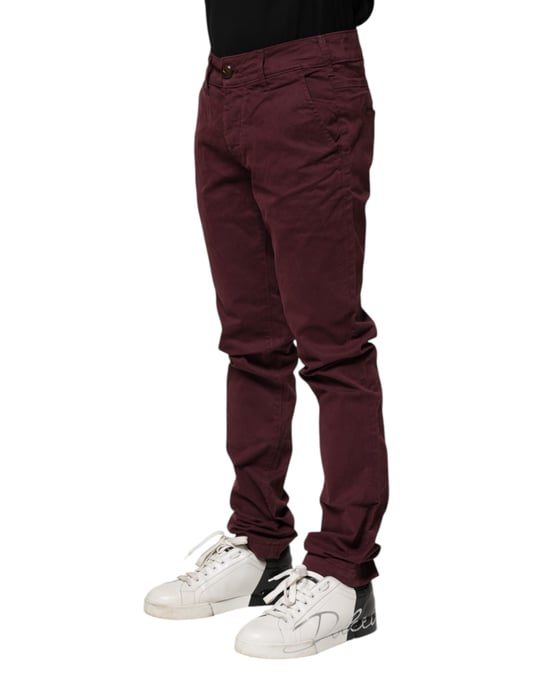 CYCLE Mörkröd Bomullsstretch Slim Fit Herr Denimjeans - Image 3