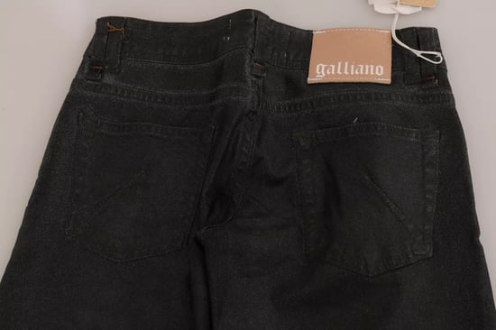 John Galliano Zwarte Gewassen Lage Taille Regular Fit Spijkerbroek - Image 4